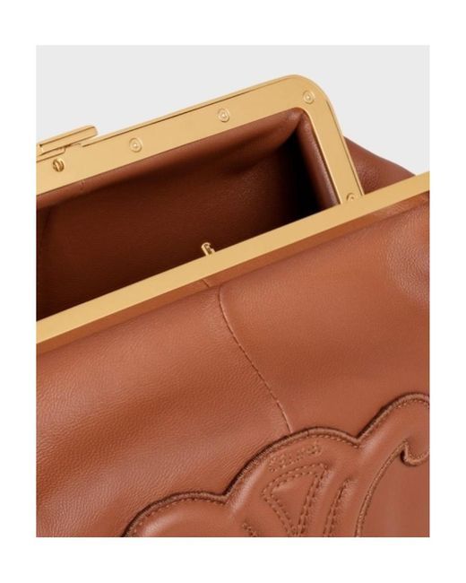 Céline Brown Triomphe Smooth Sheep Leather Handbag