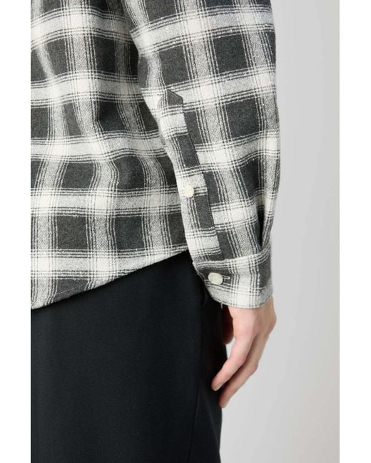 Boss Gray Lapel Long Sleeve Shirt for men