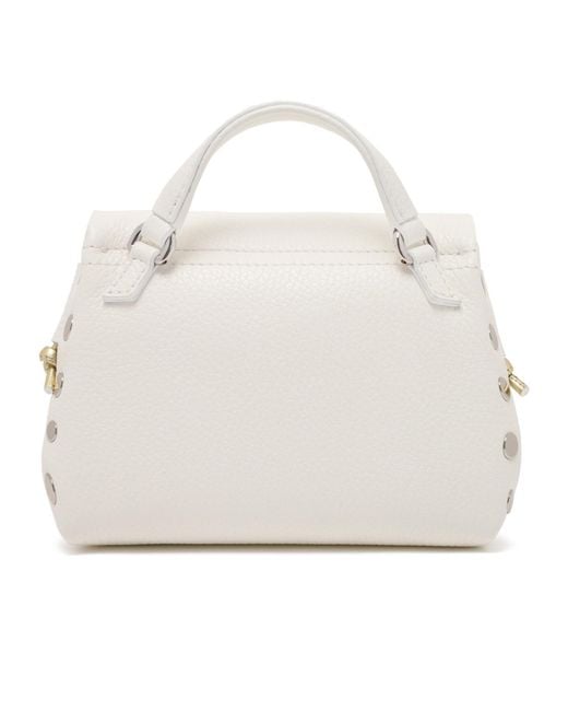 Zanellato White Baby Studded Shoulder Bag