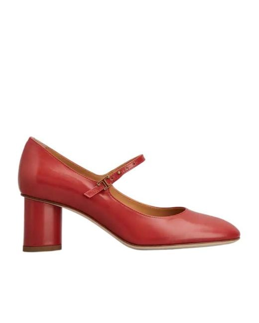 Tod's Red Mary Jane Shoes