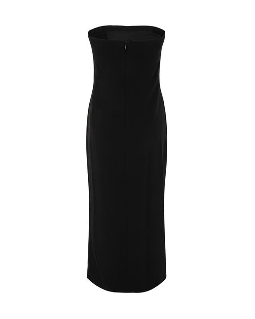 Theory Black Strapless Maxi Dress