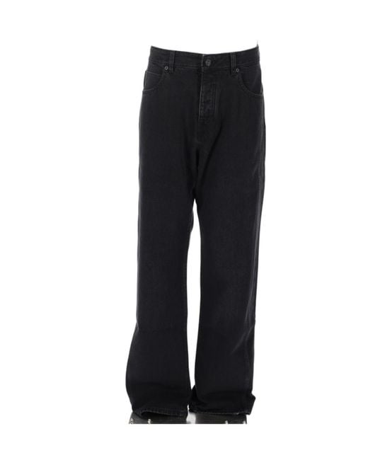 Balmain Black Belt-Loop Jeans for men