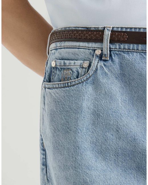 Brunello Cucinelli Blue Denim Iconic-Fit Five-Pocket Trousers for men