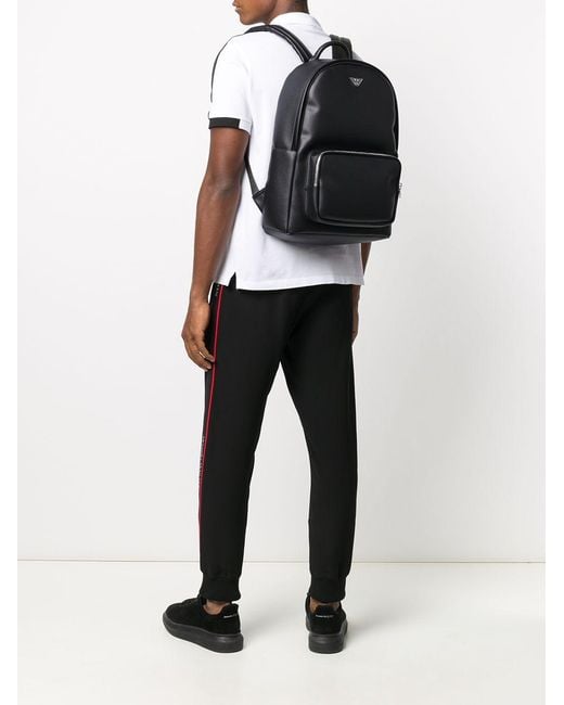 Emporio Armani Black Classic Backpack for men