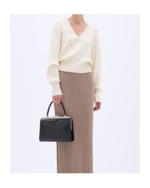 REMAIN Birger White Knitted Sweater Creme