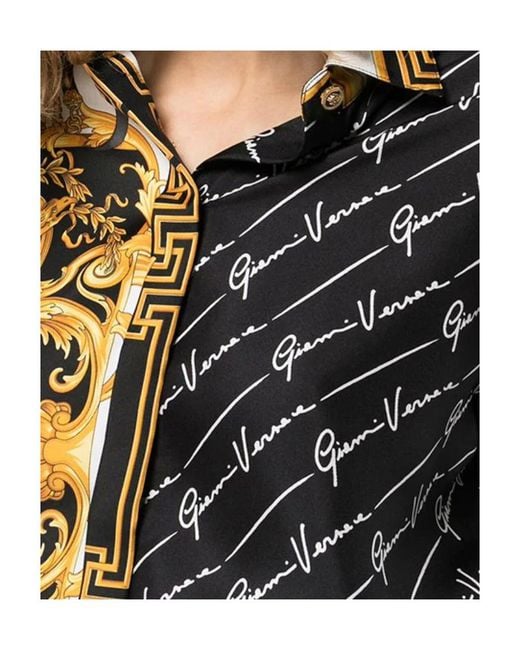 Versace Multicolor Dual-Print Buttoned Shirt