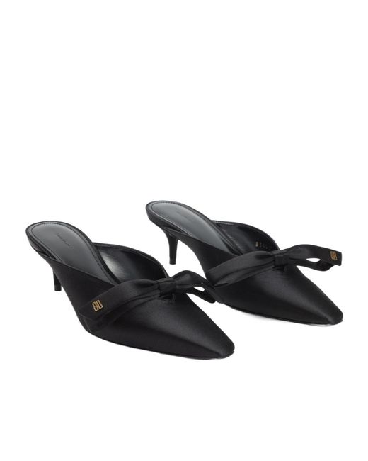 Balenciaga Black Nano Bow Mules