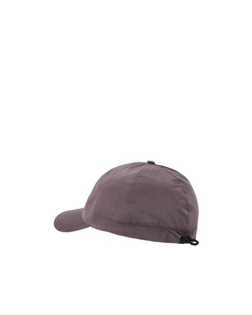 Stone Island Purple Baseball Cap With Compass Embroidery for men
