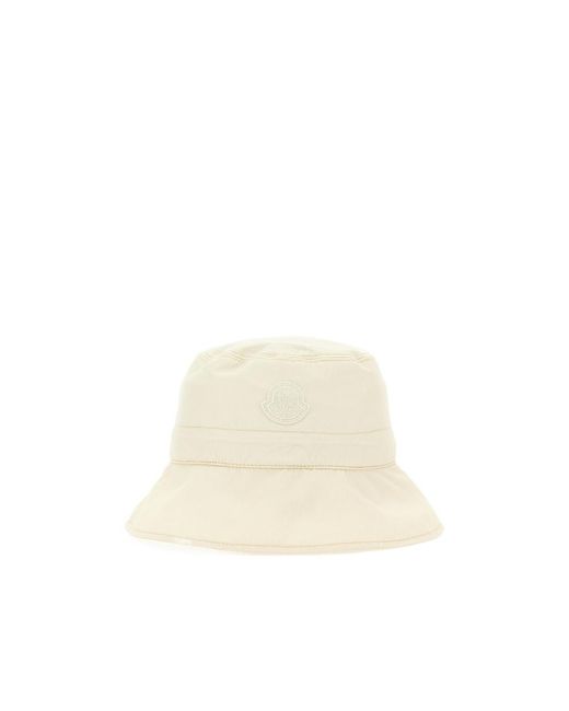 Moncler White Logo Hat