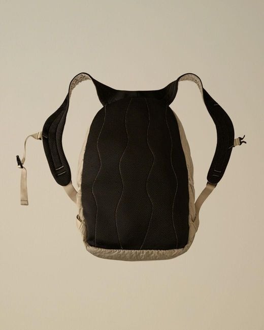 C P Company Brown Lens-Detail Backpack for men