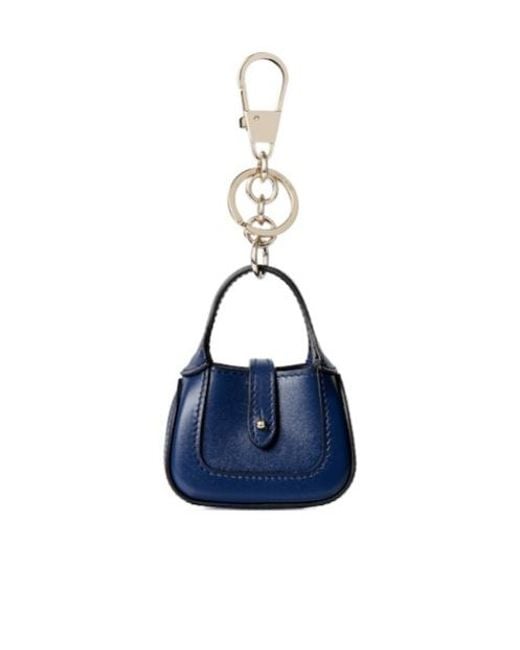 Gucci Blue Keychain With Jackie Motif