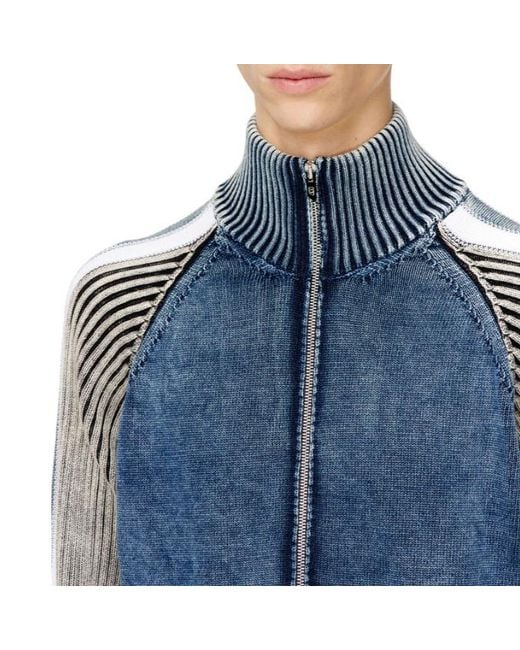 DIESEL Blue K-Heronimo Raglan-Sleeve Cardigan for men