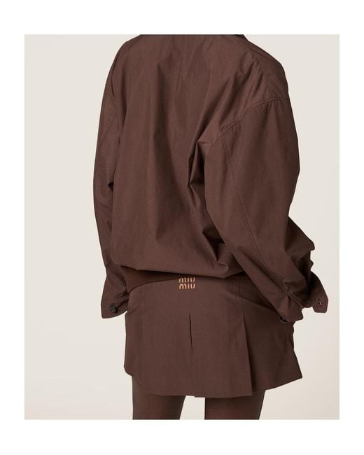 Miu Miu Brown Belted Mini Skirt