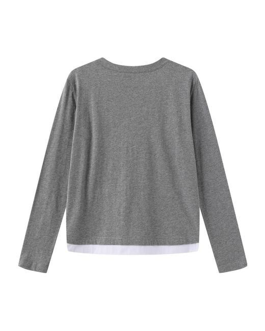 Marissa Chiara Gray Long-Sleeved T-Shirt