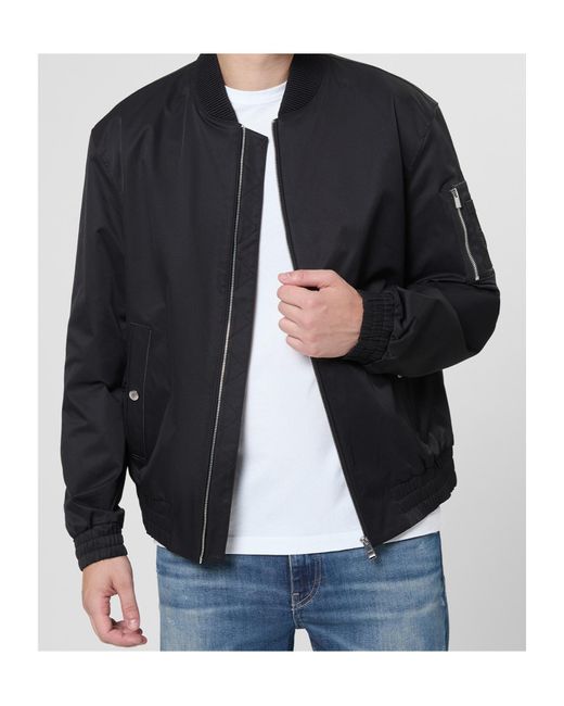 Boss Blue Zip-Up Bomber Jacket for men