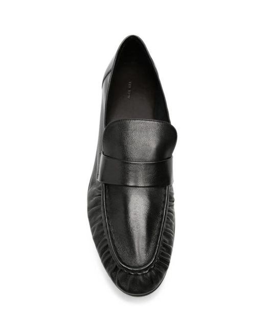 The Row Black Round-Toe Loafers for men