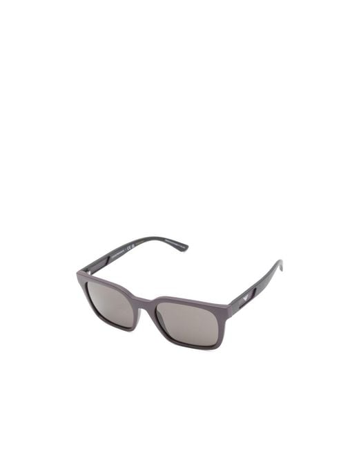 Emporio Armani White Square-Frame Sunglasses for men
