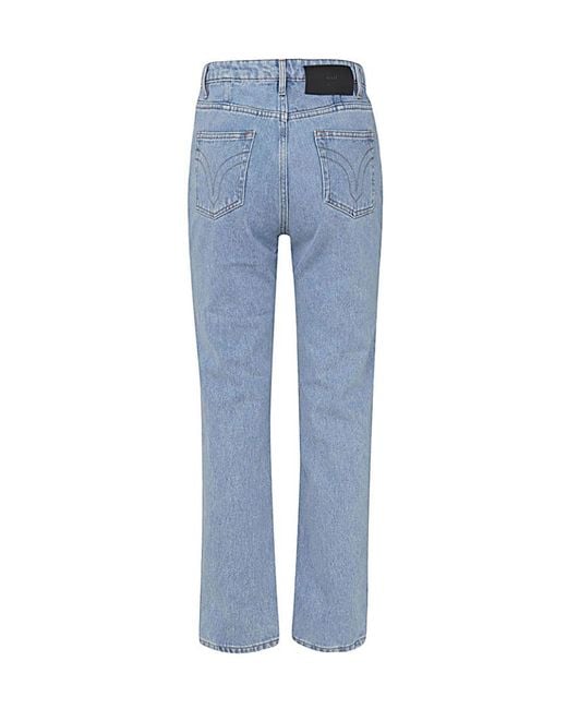 AMI Blue Logo-Patch Denim Jeans