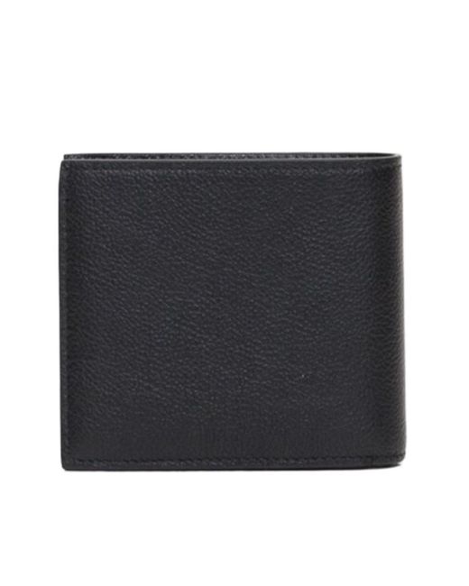 Balenciaga Black Logo Print Bifold Wallet for men