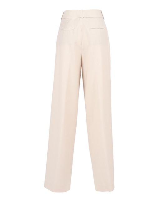 Peserico White Aurea Wide-Leg Pants
