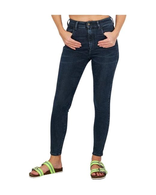 DIESEL Blue Slandy High-Waist Jeans