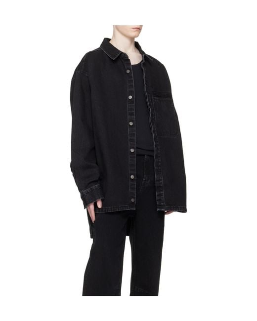 Entire studios Black Patch Pocket Overshirt for men