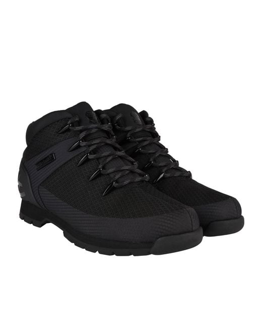 Timberland Black Front Lace-Up Boots for men