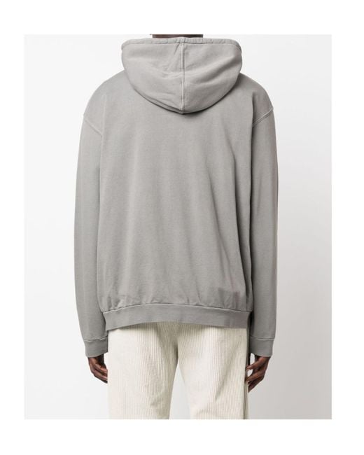 Barena Gray Zip-Up Cotton Hoodie for men