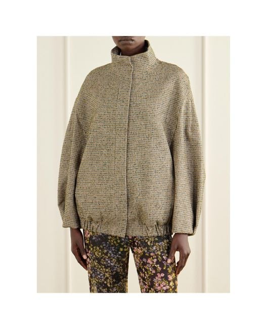 Dries Van Noten Brown Checked Bomber Jacket