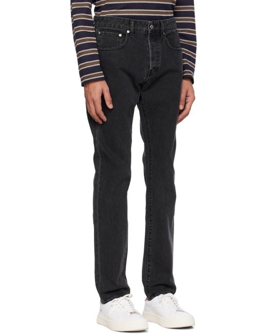 KENZO Black Bara Mid-Rise Slim-Cut Jeans for men
