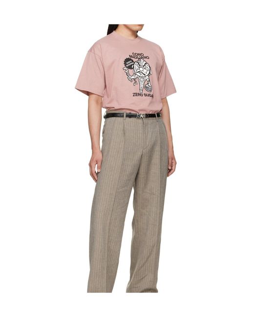 Magliano Pink Graphic Print T-Shirt for men