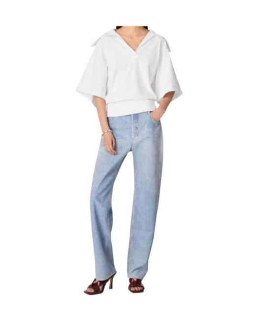 Bottega Veneta Blue Cotton Jersey T-Shirt