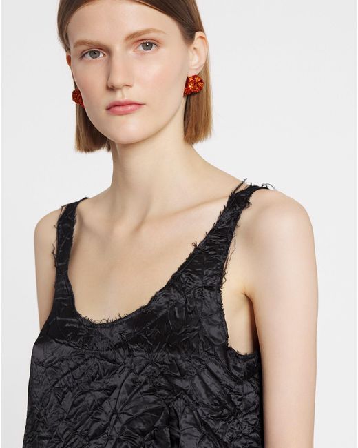 Lanvin Black Logo Sling