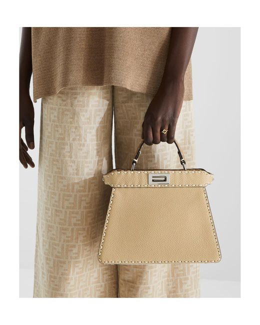 Fendi Natural Peekaboo Iseeu Small Tote Bag