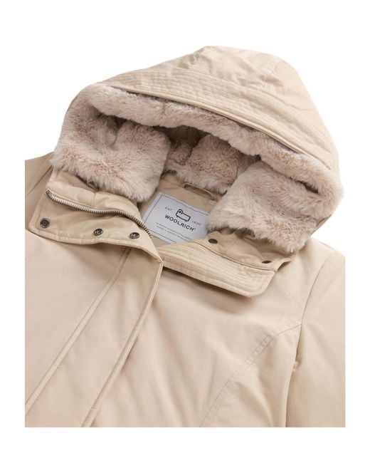 Woolrich Natural Faux Fur Hooded Jacket