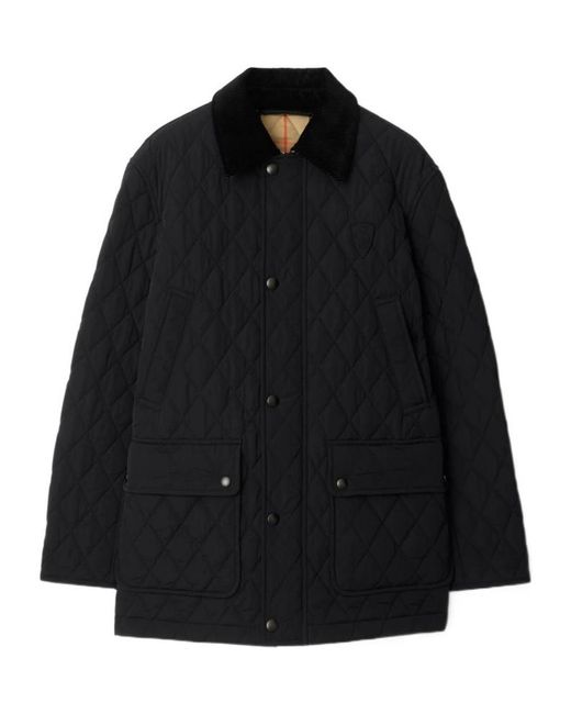 Burberry Black Long Sleeved Quilted Down Jacket