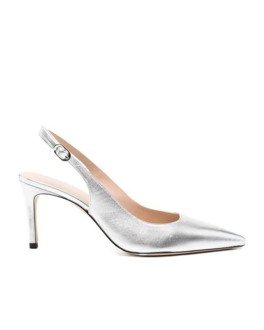 Stuart Weitzman White Pointed-Toe High-Heeled Sandals