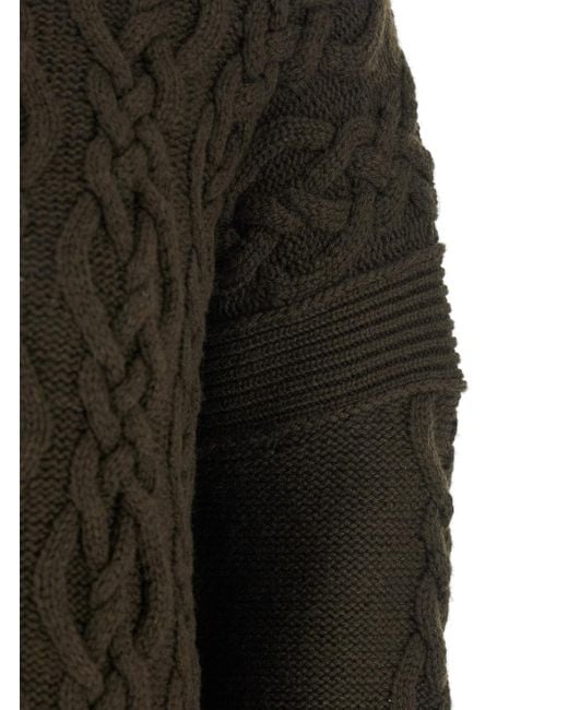 Max Mara Green Turtleneck Knit Dress