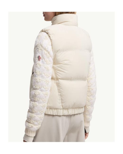 Moncler White Grenoble Baise Padded Vest
