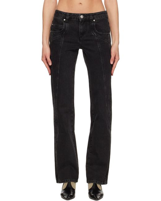 Isabel Marant Black Isabel Marant Étoile Jaylis Straight Leg Jeans