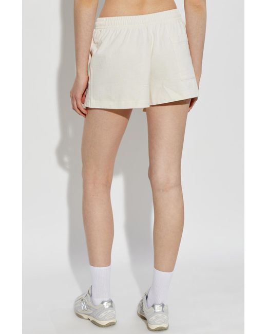 Sporty & Rich White Vendome La Embroidered Shorts