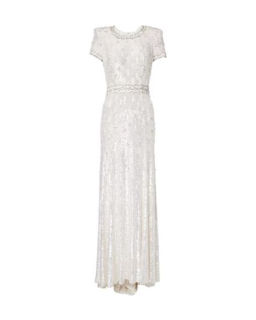 Jenny Packham White Bridal Kira Embellished Gown