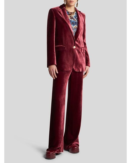 Etro Red Velvet Jacket