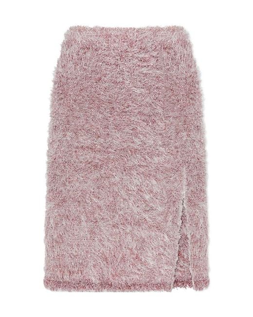 J.W. Anderson Pink Jw Anderson Side-Slit Midi Skirt