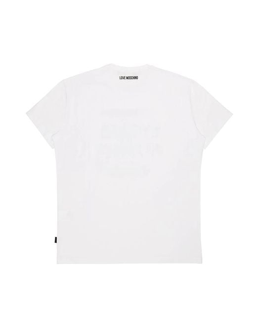 Moschino White Logo Details T-Shirt for men