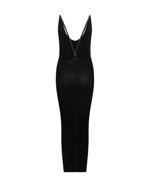 DSquared² Black Chic Night Long Jersey Dress