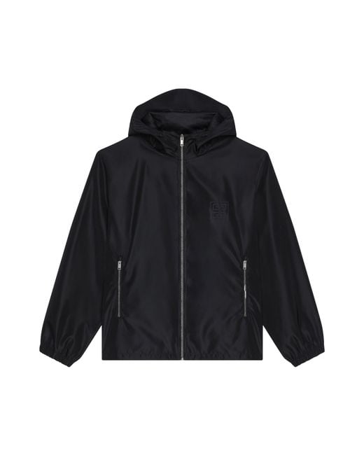 Givenchy Black 4G Emblem Zip-Up Windbreaker for men