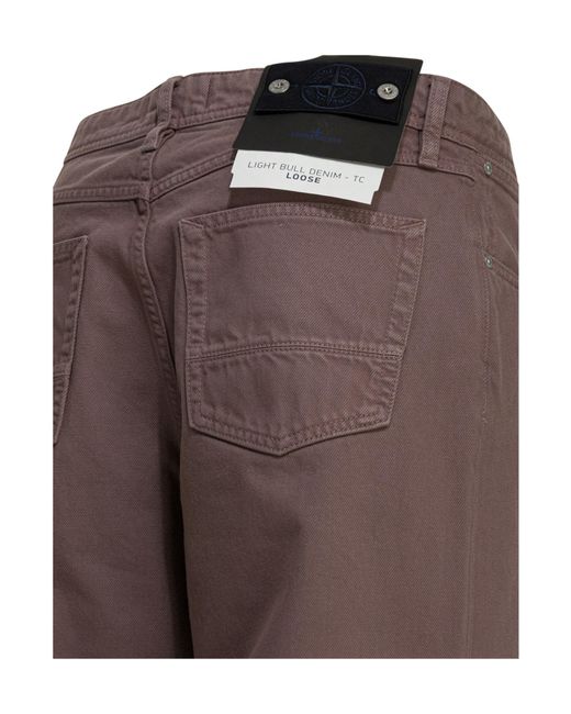 Stone Island Brown Straight-Leg Jeans for men