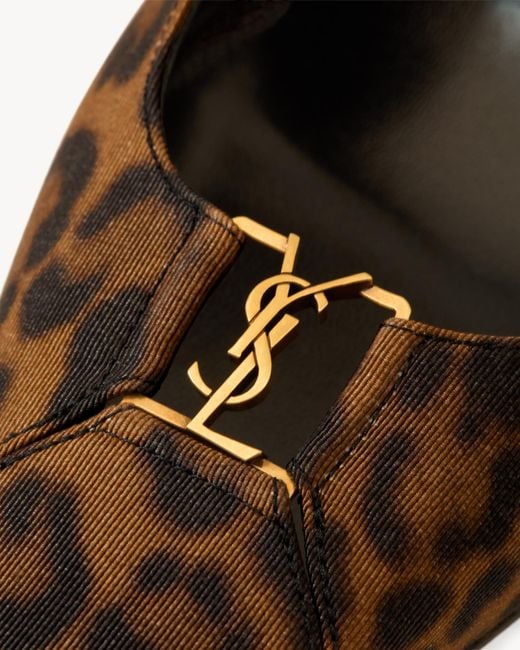 Saint Laurent Brown Babylone Breteuil Slingback Pumps