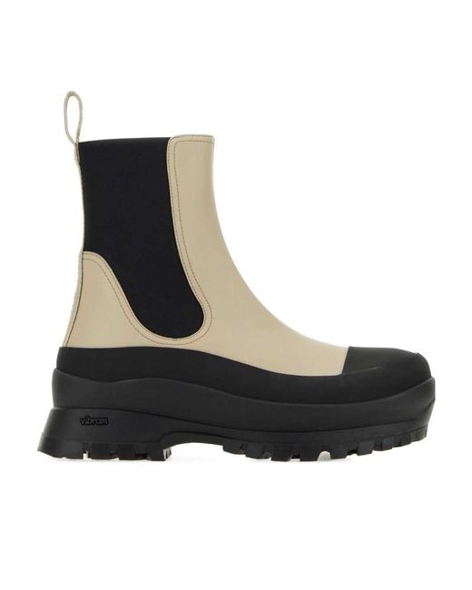 Stella McCartney Black Dual-Tone Trace Ankle Boots